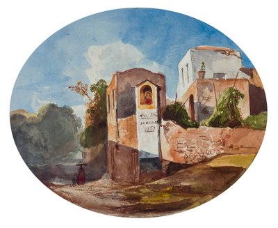 Roadside shrine, with additions by a Borbone pupil by Giacinto Gigante